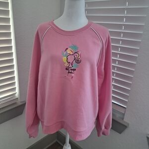 Barbie Pink Sweatshirt with Tropical Accents